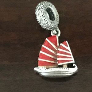 Authentic Pandora  Chinese Junk Ship Dangle Charm